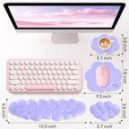Cloud Wrist Rest for Computer Keyboard, 4-in-1 Memory Foam Leather Cloud - Image 7