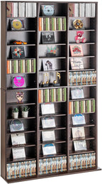 VEVOR Media Storage Cabinet, Adjustable DVD Cabinet, CD Storage, Protects & by VEVOR