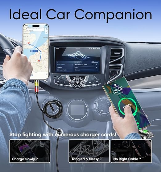 MAGIC JOHN 240W 4 in 1 Charging Cable, 6.6FT USB C to Lightning Cable, Chubby - Image 5