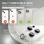 Choiche [3+1 for iPhone 14 Pro/iPhone 14 Pro Max Camera Lens Protector Bling - Image 2