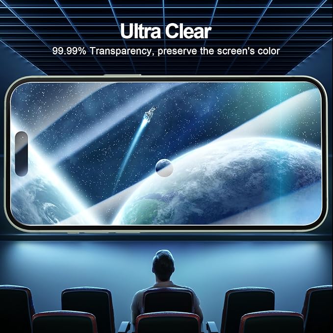 NEW'C 3 Pack Designed for iPhone 16 Plus, 15 Plus Screen Protector, Enhanced - Image 7