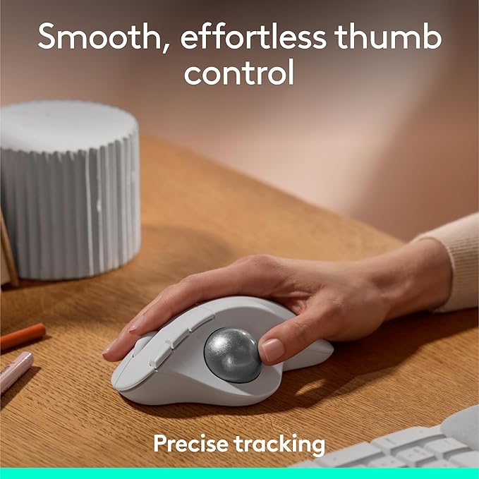 Logitech Ergo M575S Wireless Trackball Mouse, Wireless Ergonomic Mouse - Image 2