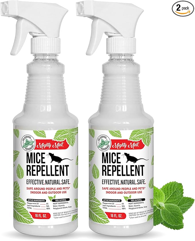 Mighty Mint Peppermint Oil Mouse Repellent Spray – Natural Indoor & Outdoor by MightyMint