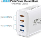 40W USB C Charger Block, 4 USBC Ports, Type C Wall Plug USB-C Fast Charging - Image 5