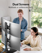 HUANUO Dual Monitor Stand for 13 to 34 Inch, Max Load 44 lbs, Vertical Monitor - Image 7