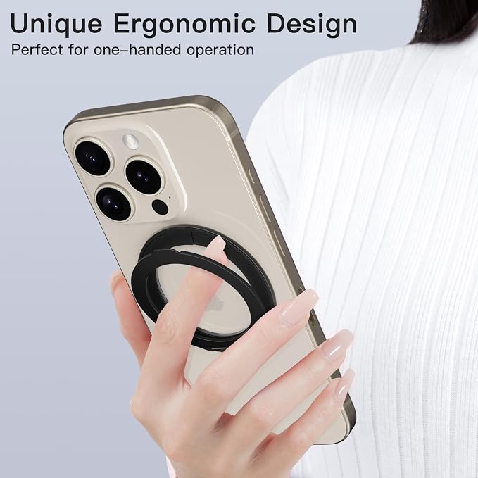 COOLQO 1Pc 360 Spin Cell Grip Ring Phone Stand Magnetic Holders - Image 6