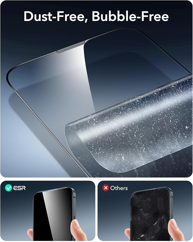 ESR 3 Pack 9H+ Glass for iPhone 16e/ iPhone 14/ iPhone 13/13 Pro Screen - Image 4