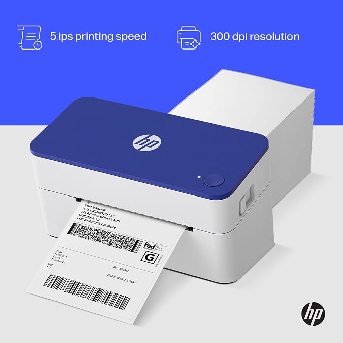 HP Shipping Label Printer, Commercial Grade Direct Thermal, Compact & - Image 2