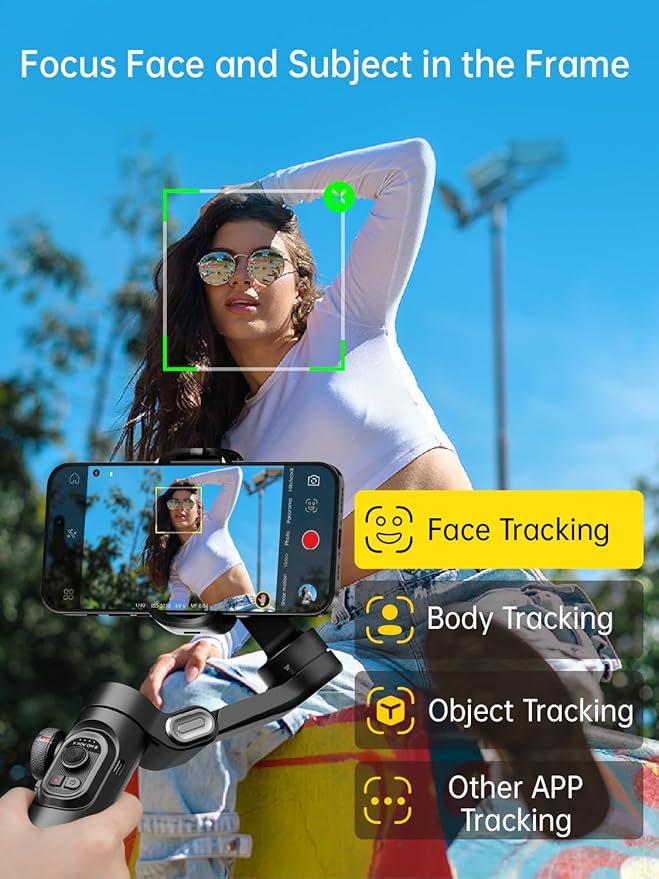 Phone Gimbal Stabilizer 3-Axis Smartphone Foldable Handheld Gimbal - Image 2