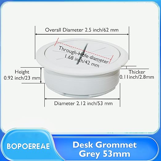 Desk Grommet 2-1/16", Desk Hole Cover - Image 8