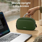 tomtoc Electronic Organizer Travel Case, Water Resistant Dual Compartment Tech - Image 3