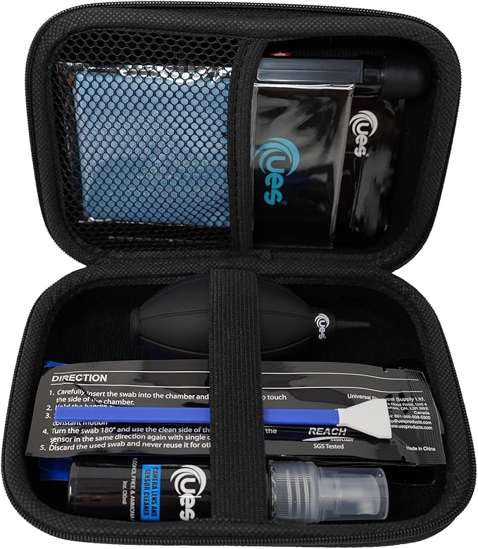 UES 21-in-1 Camera Cleaning Kit: 10 APS-C 16mm Sensor Cleaning Swabs, 5 Lens - Image 2