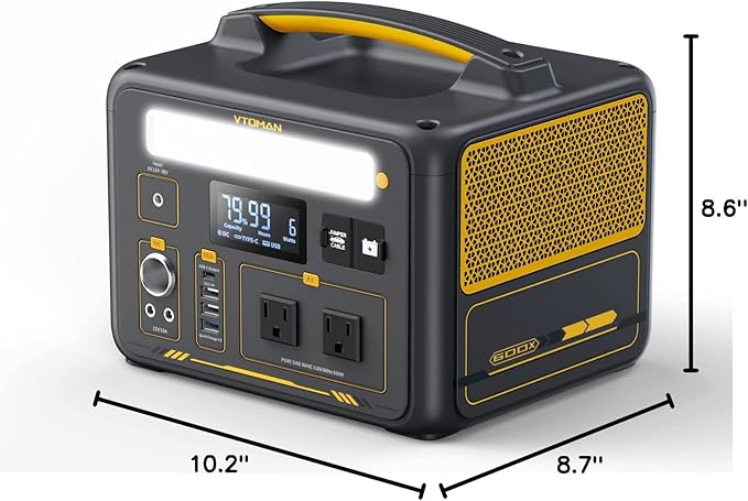VTOMAN Jump 600X Portable Power Station 600W, 299Wh Solar Generator LiFePO4 - Image 12