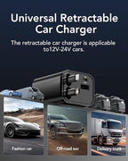 Retractable Car Charger, 4 in 1 Fast Car Charging 60W, Compatible - Image 9