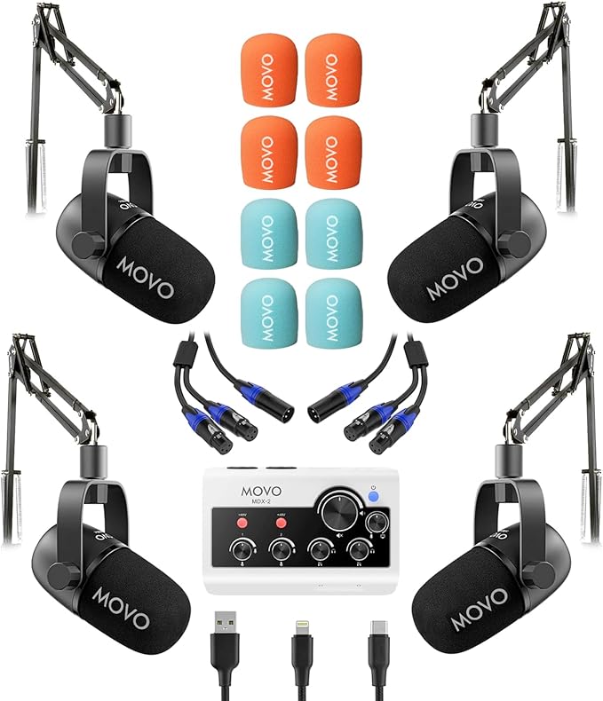 Movo PodPro Portable Podcast Equipment Bundle by Movo