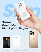 TG90° Portable Charger with Built-in Foldable AC Wall Plug and Cables, 5000mAh - Image 6