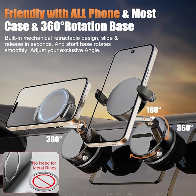 OOCC Magnetic Phone Holders for Your Car, 360°Rotating Adjustable Magsafe Car - Image 7