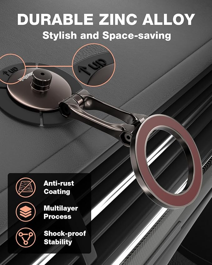 Smolink Tesla Phone Mount, All Metal Strong Magnet Magnetic Phone Holder - Image 2