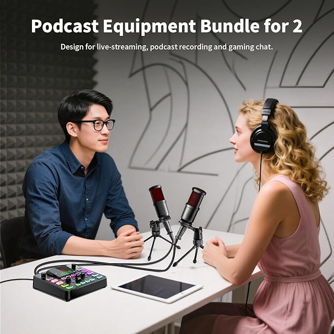 Podcast Equipment Bundle, Audio Mixer - Image 9
