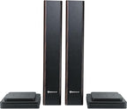 Rockville Pair RHT28D 28" Bookshelf Speaker Stands, Dark Wood Grain, 60 lbs - Image 5