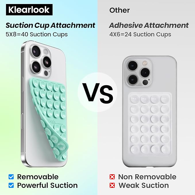 Klearlook Silicone Suction Cup Phone Case Mount Double Sided, Silicon Sticky - Image 2