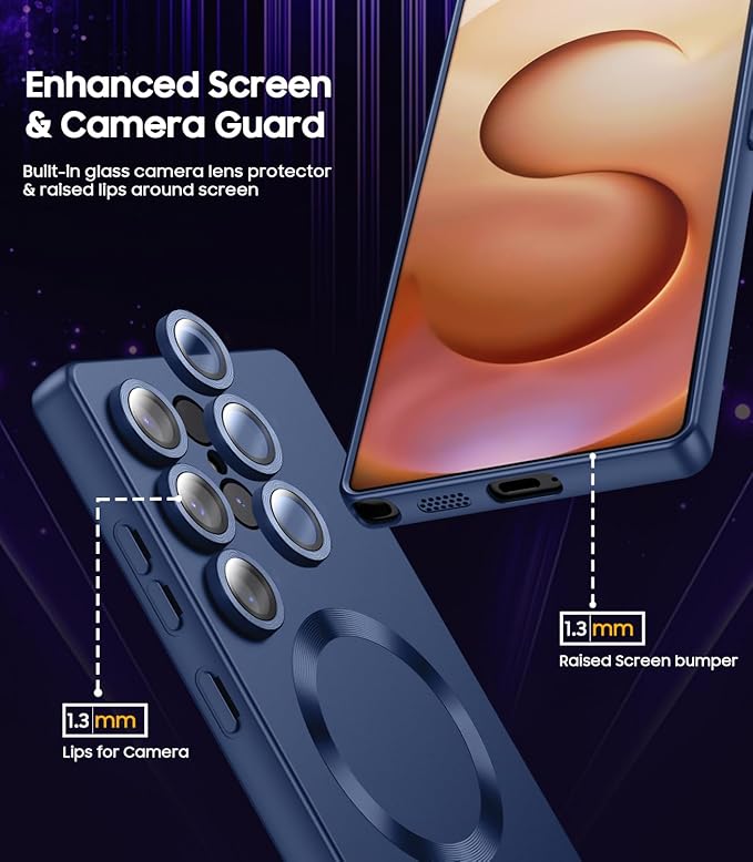 Magnetic for Samsung Galaxy S25 Ultra Case Slim Soft Silicone Bumper Shockproof - Image 4