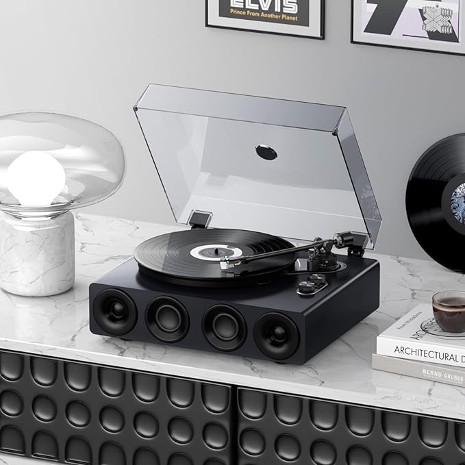 1 by ONE High Fidelity Record Player, All-in-One Turntable - Image 5