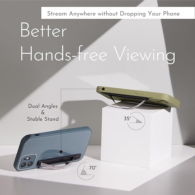 Phone Grip, Ultra Thin Cell Phone Grips Finger Holder Kickstand - Image 3