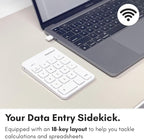 Macally USB C Wireless Number Pad | Numeric Keypad - Image 2