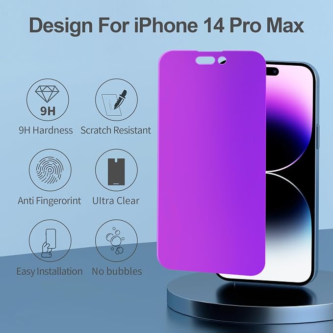 Compatible for iPhone 14 Pro Max Privacy Screen Protector Tempered Glass 6.7 - Image 3