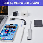 USB to USB C Adapter, Transfer up to 10Gbps, USB to Type C Charger Cable Adapter - Image 6