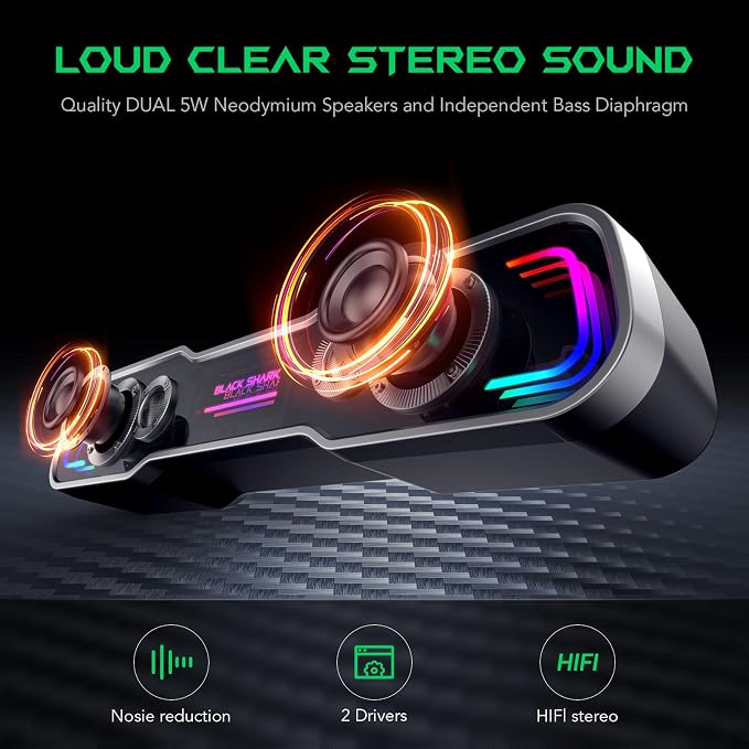 Black Shark BS-SP1 Bluetooth Computer Speakers - Image 2