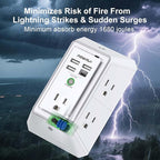 3-Sided Outlet Extender with Night Light - Image 6