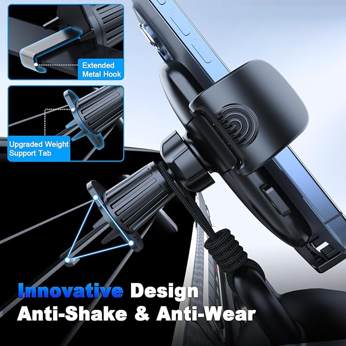 Car Phone Holder for Horizontal/Vertical VentUniversal Cellphone Stand Car - Image 2