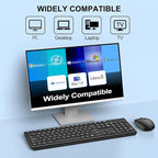 Wireless Keyboard and Mouse Combo, Full-Size Silent Ergonomic Keyboard and - Image 7