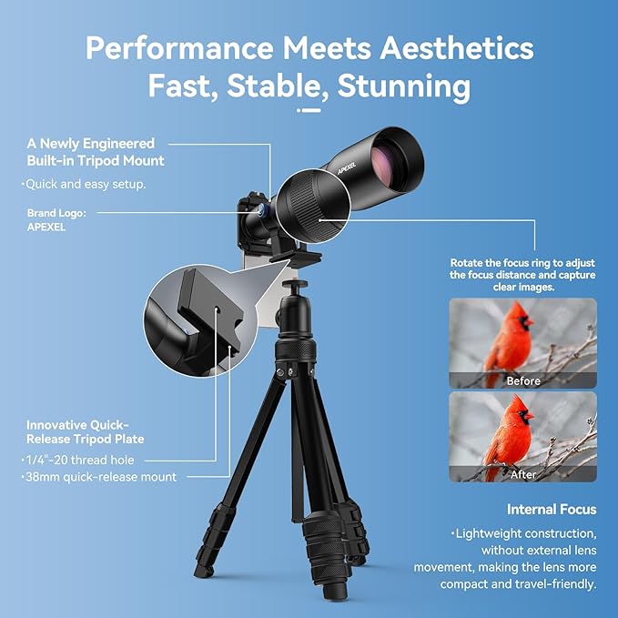 APEXEL 50x High Power HD Telephoto Lens | - Image 7