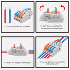 10PCS Lever Wire Connectors, Quick Wiring Cable Connectors, Compact Push-in - Image 4