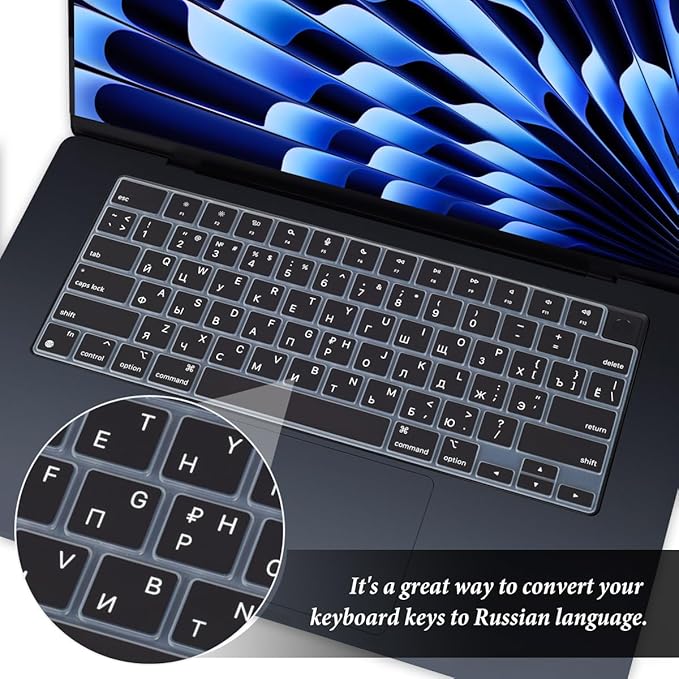 Russian Language Keyboard Cover Skin Compatible - Image 2