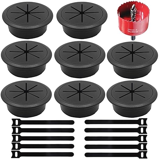 8 Pack Desk Grommet 2 Inch, Desk Hole Cover by Unknown