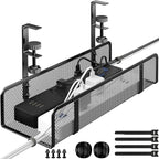 Under Desk Cable Management Tray, Wire Management Desk Cable Organizer Cable by BESTFORYOU