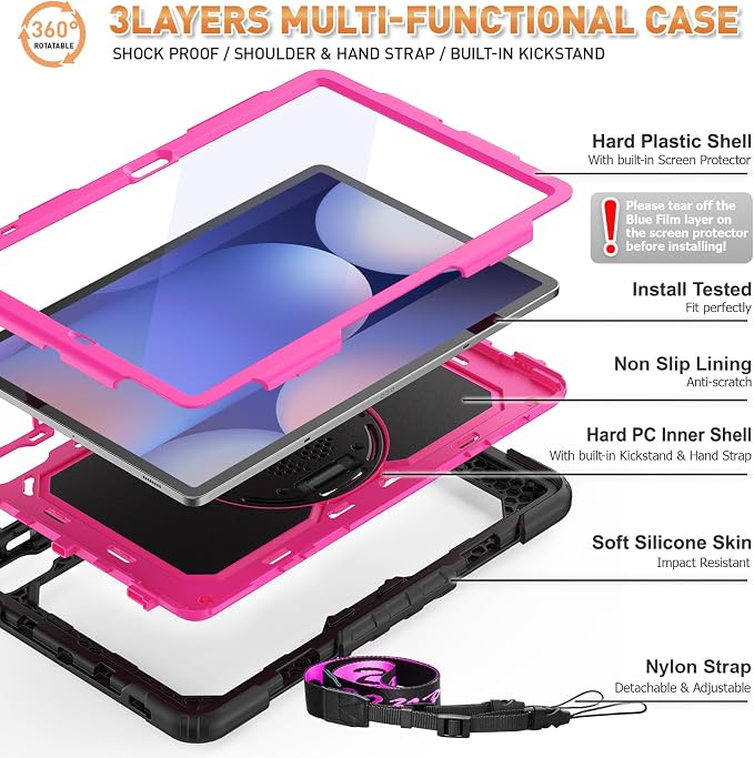 Timecity Case for Samsung Galaxy Tab S10 Plus/ S9 FE Plus/ S9 Plus 5G Tablet - Image 7