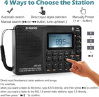 ZHIWHIS Portable Bluetooth Radio, FM AM Shortwave Radios - Image 3