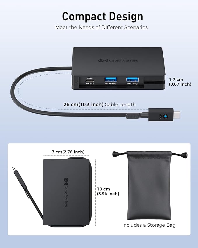 Cable Matters 8-in-1 USB C Hub Multiport Adapter - Image 8