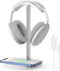 Headphone Stand with Wireless Charger, Gaming Headset Holder Hanger Rack 2 in 1 by HIWE