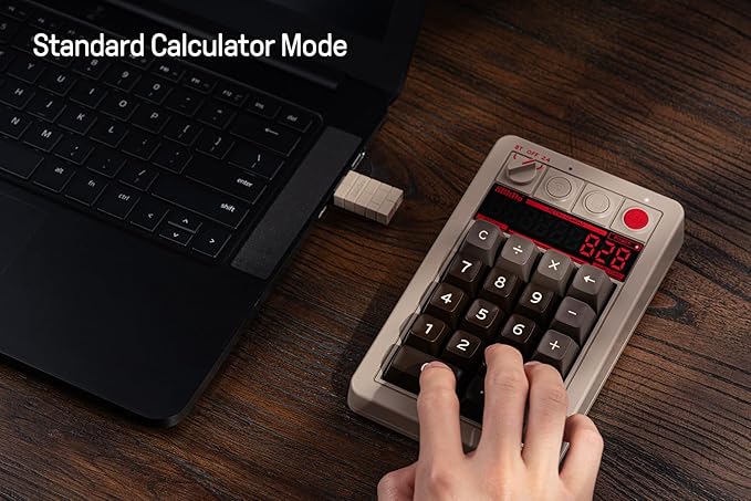 8Bitdo 18 Key Retro Mechanical Numpad, Supports PC & Standard Calculator Mode - Image 4