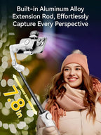 Gimbal Stabilizer for iPhone w/RGB Magnetic Fill Light, Foldable Gimbal w/7.8' - Image 5