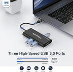 USB C Hub, QGeeM USB 4k to HDMI Adapter, 7 in 1 USB-C Dongle - Image 5