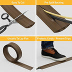 D-Line 6ft Floor Cord Cover, Cable Protector, Hide Extension Cords, Protect - Image 2