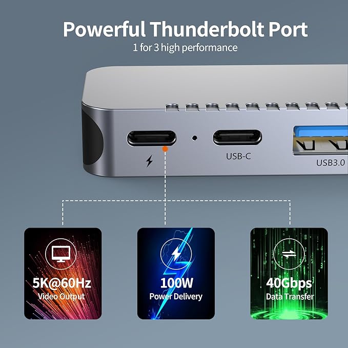 BHHB USB C Hub Adapter for MacBook Pro Air Docking Station 8-in-2 for Mac Book - Image 7