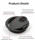 3 Pcs Satin Nickel Metal Cable Grommet, Zinc Alloy Desk Table Grommet Cable - Image 3